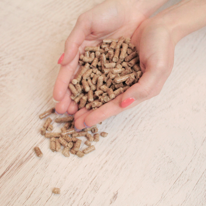 Sustituto de arena para gato | Pellets de madera | Bolsa con 20 kg