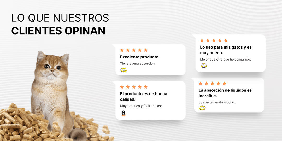 Sustituto de arena para gato | Pellets de madera | Bolsa con 20 kg