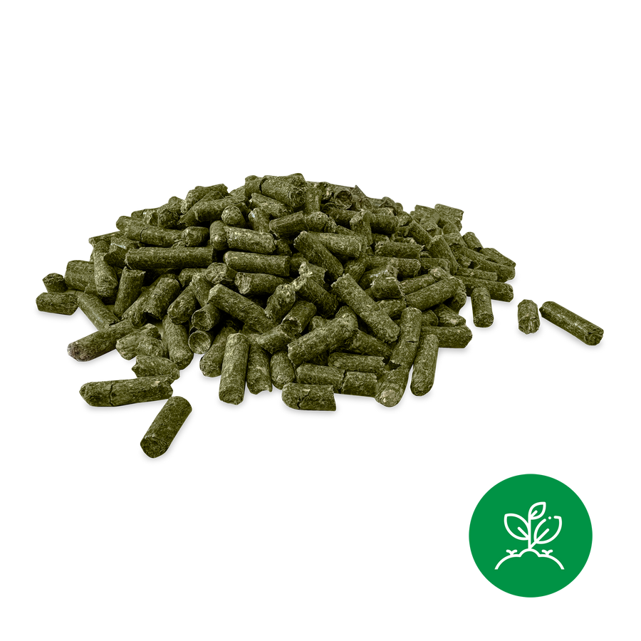 Pellets de alfalfa para uso como fertilizante orgánico